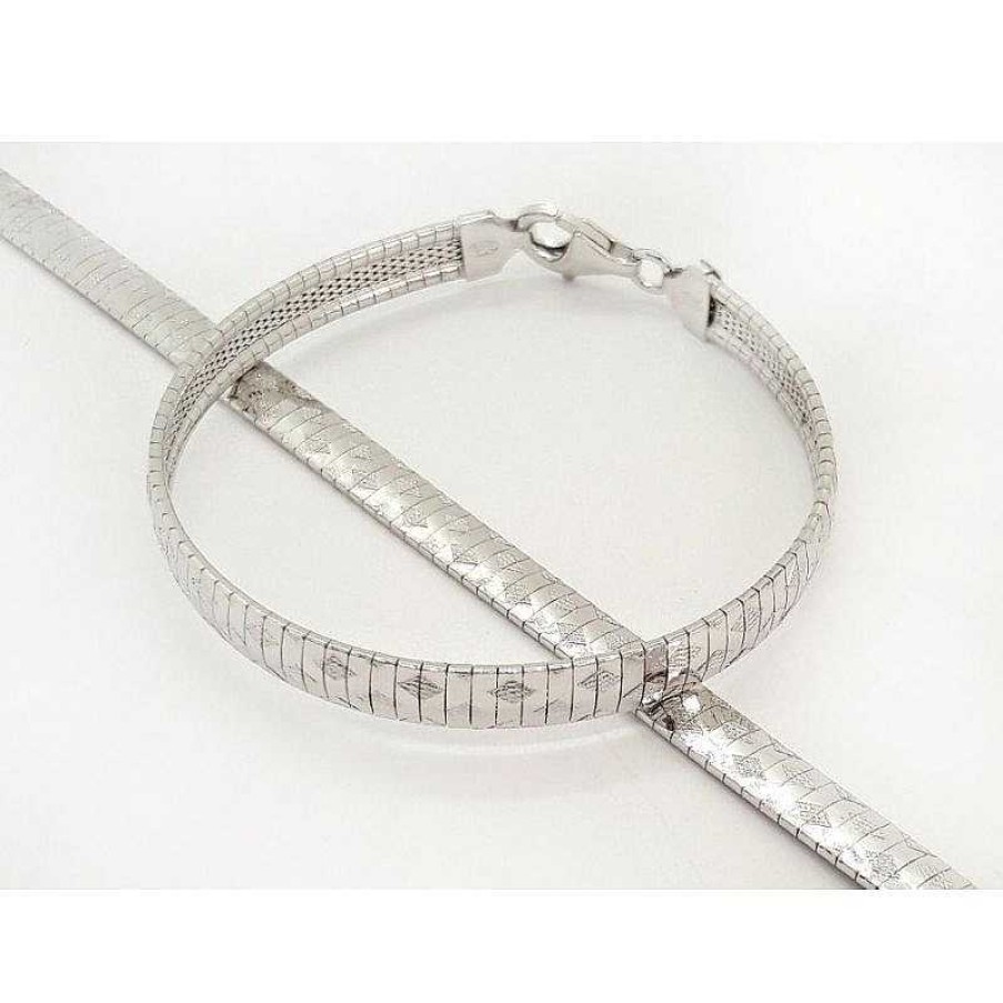 Silberschmuck echt silber | Armband Silber Mit Muster 19 Cm Silber 925 Sg183