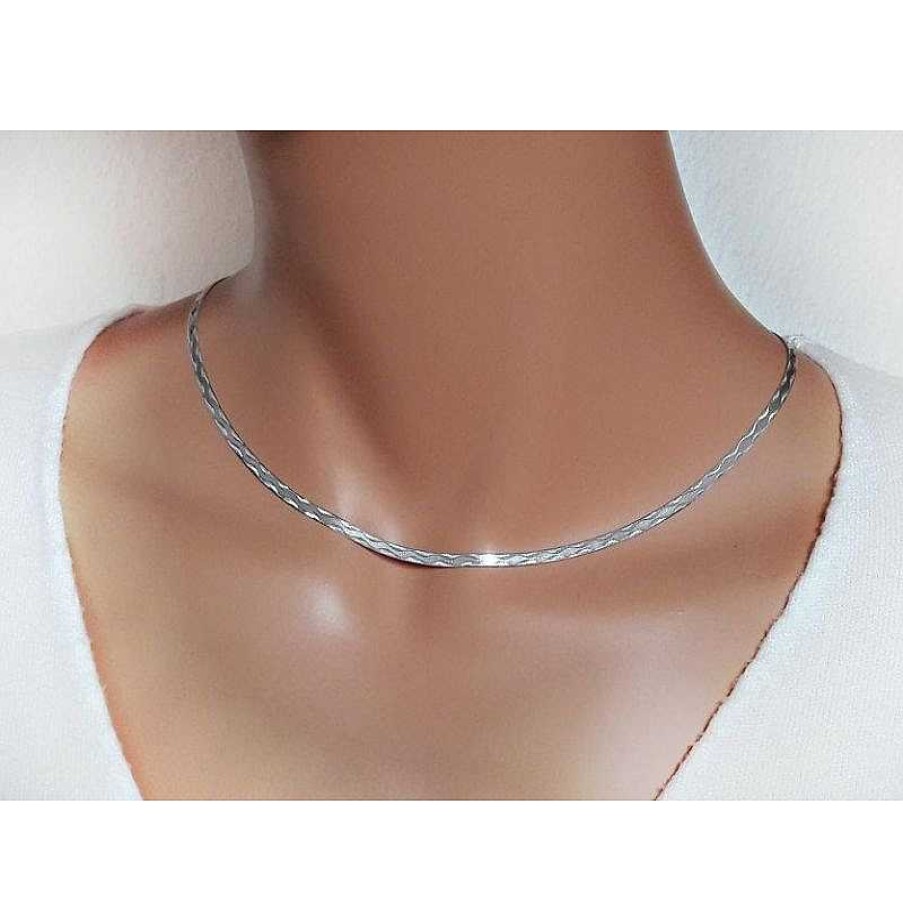 Silberschmuck echt silber | Collier 45 Cm Silber-925 Damen Halskette Sd178