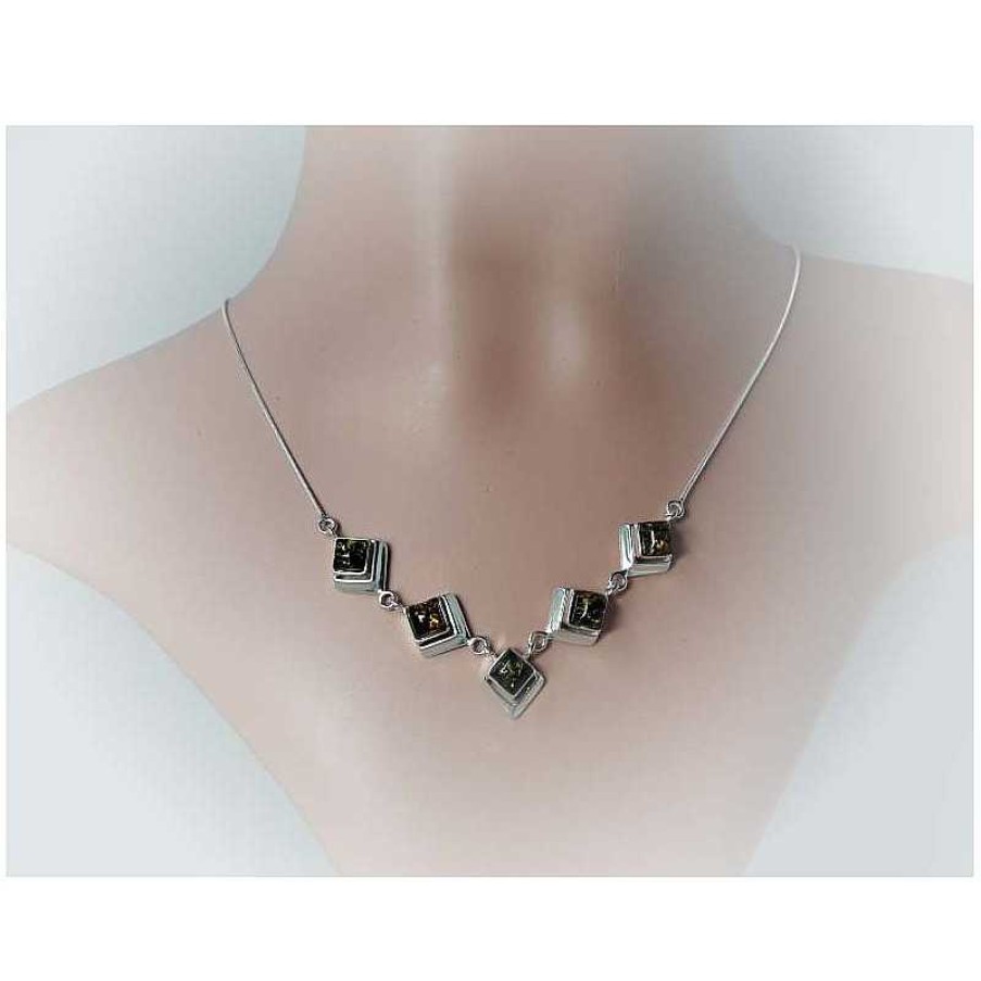 Bernsteinschmuck echt silber | Bernsteinschmuck Bernstein Collier Silber 925 Be66