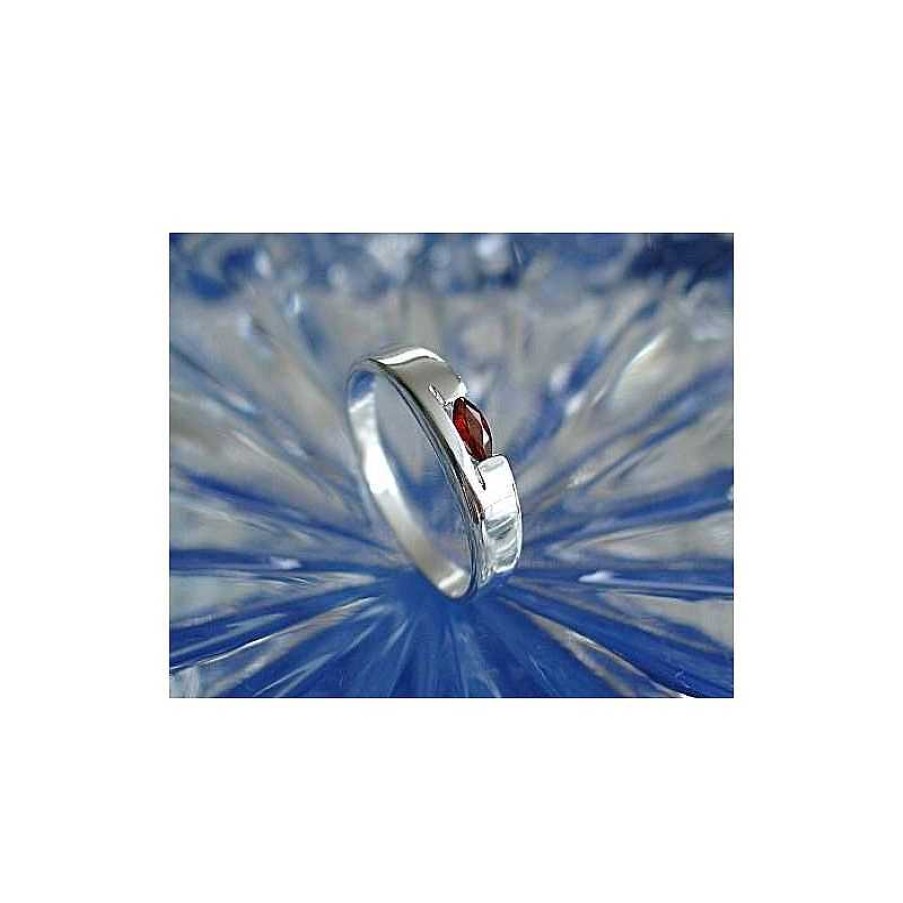 Silberschmuck echt silber | Damen Ring Silber 925 Silberschmuck Granat Rot Qb