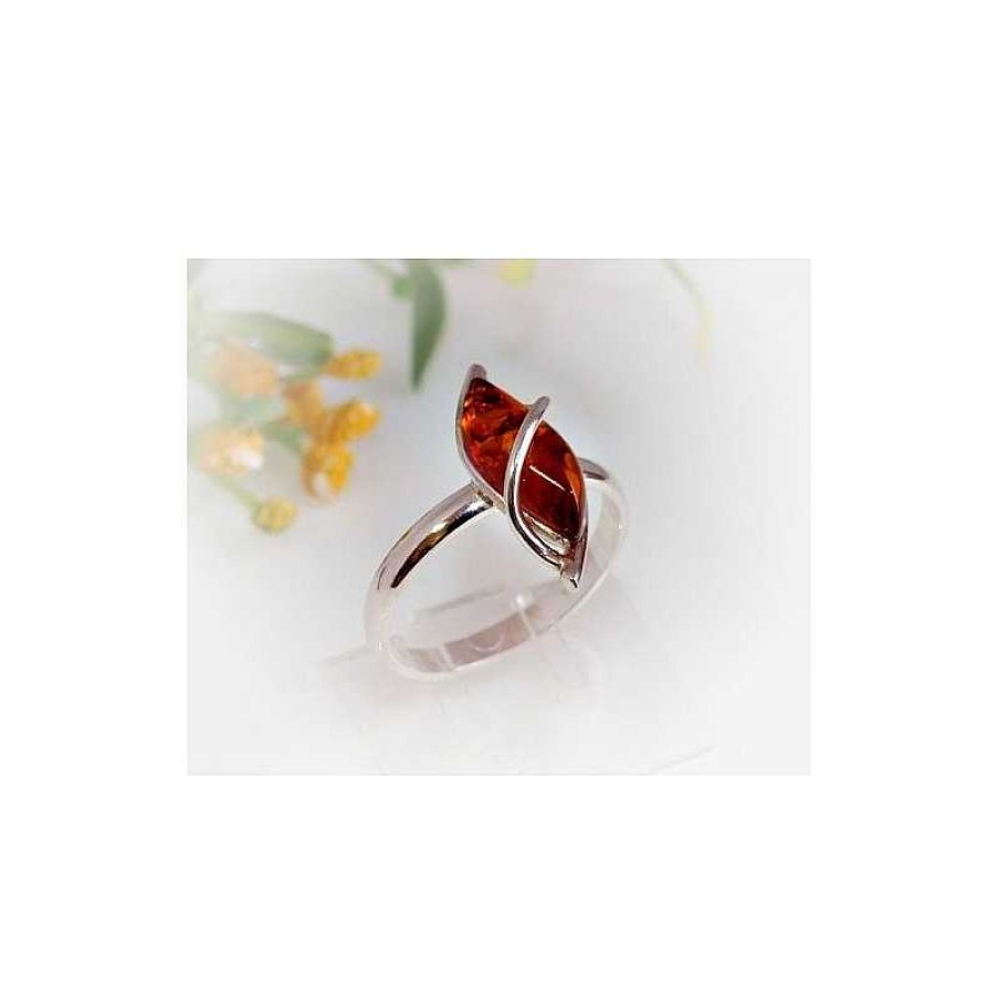 Bernsteinschmuck echt silber | Bernsteinschmuck - Bernstein-Ring Silber-925 (Br172)