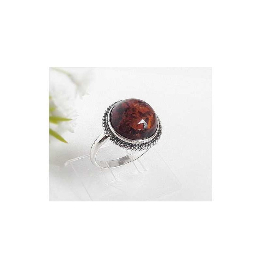 Bernsteinschmuck echt silber | Bernsteinschmuck - Bernstein-Ring Silber-925 (Br246)