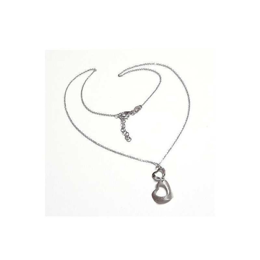 Silberschmuck echt silber | Silberkette Damen Herz Collier Silber-925 Sd101