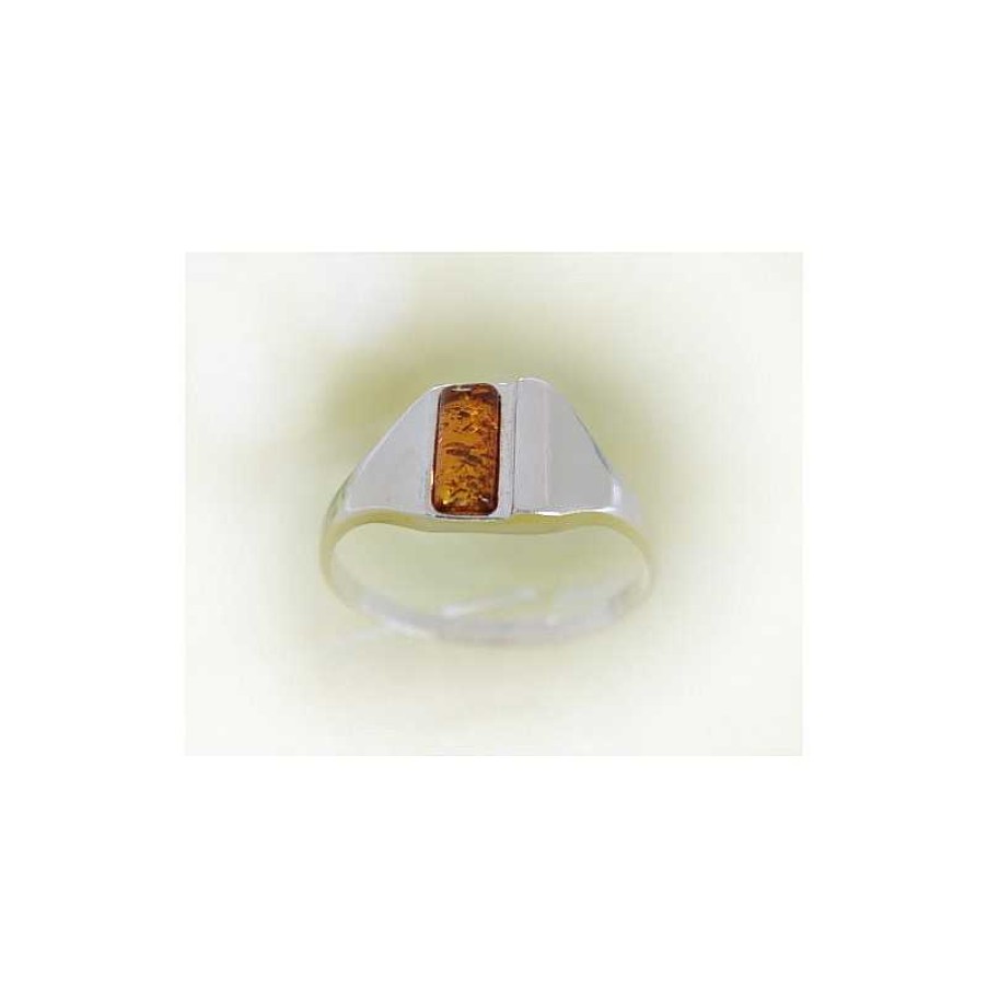 Herrenschmuck echt silber | Bernstein Ring Silber 925 Bernsteinschmuck Br173