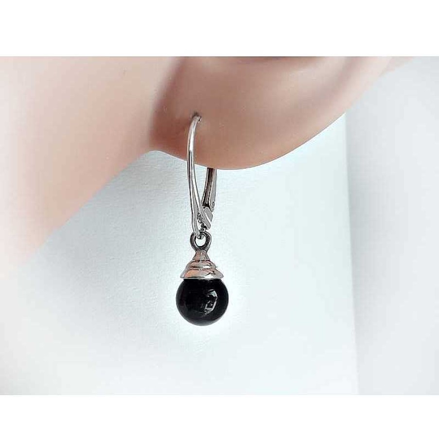 Silberschmuck echt silber | Onyx Kugel Ohrh Nger Silber 925 Se18