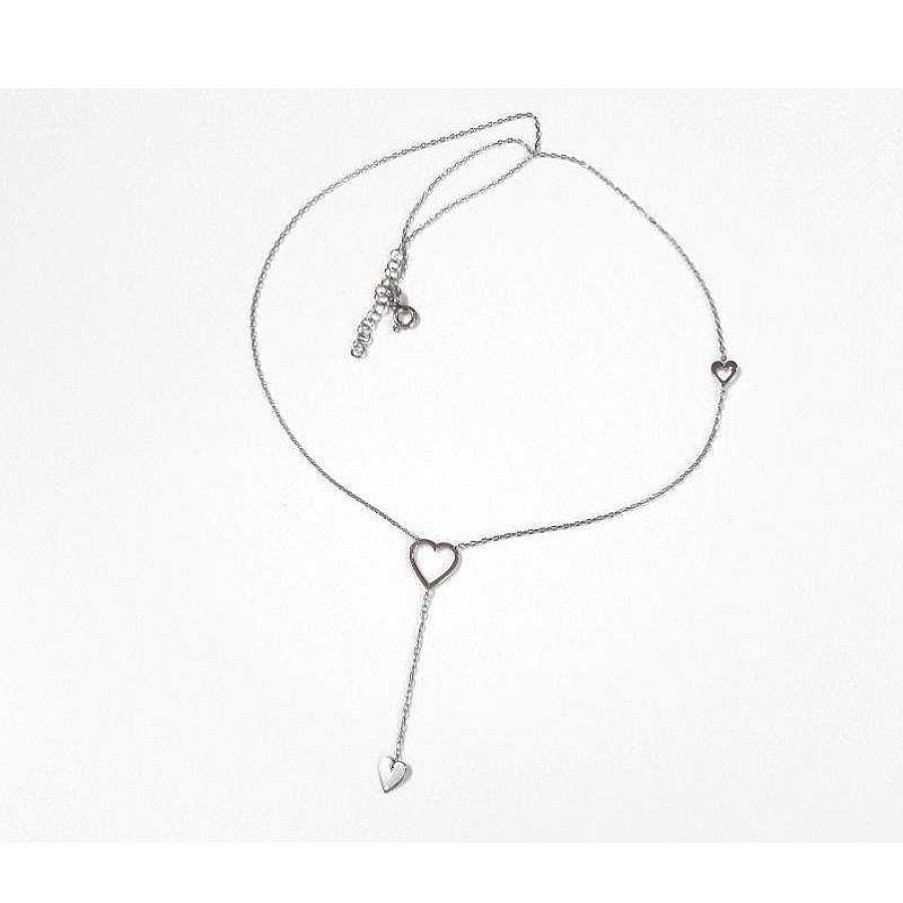 Silberschmuck echt silber | Silberkette Damen Herz Collier Silber 925 Sd194