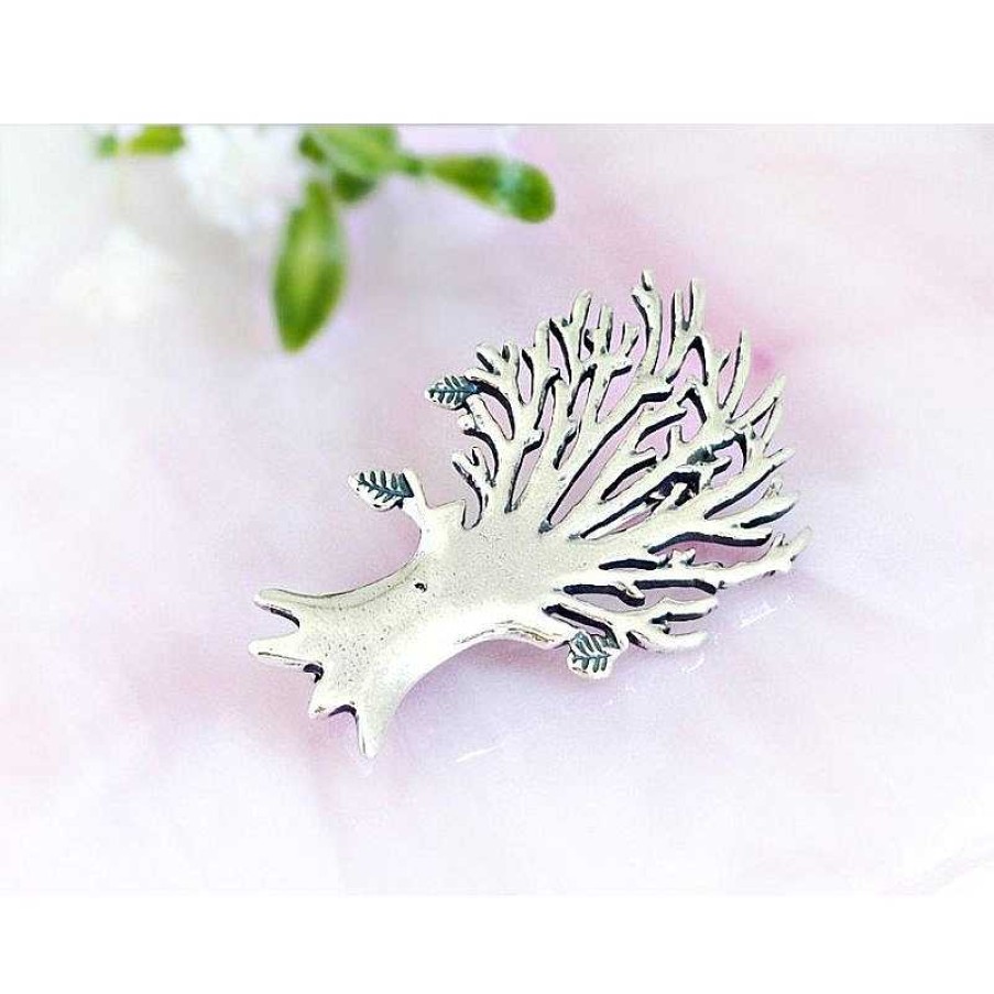 Silberschmuck echt silber | Brosche Silber 925 Baum Silberschmuck Sn64