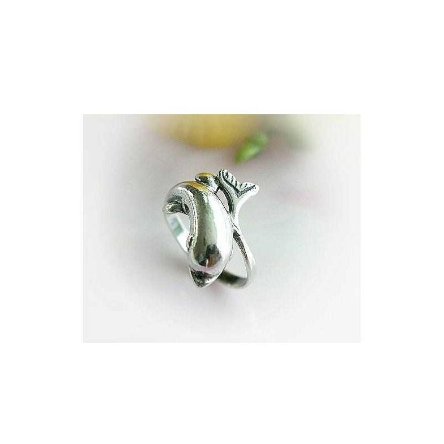 Silberschmuck echt silber | Damen Ring Silber 925 Silberschmuck Delfin Sr14