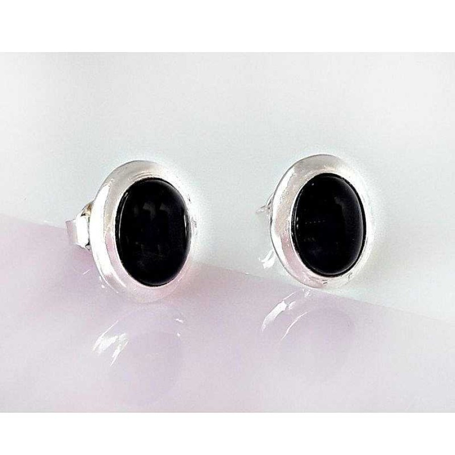 Silberschmuck echt silber | Onyx Ohrstecker Silber 925 Se152