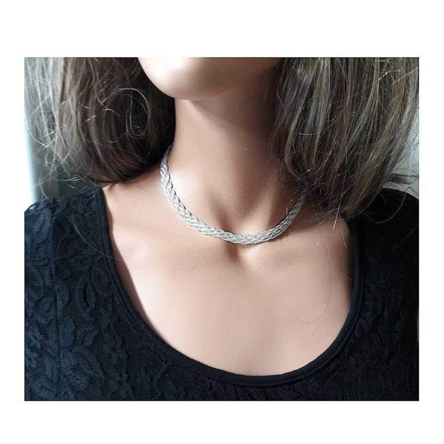 Silberschmuck echt silber | Collier Silber Silber 925 Geflochten Sd125