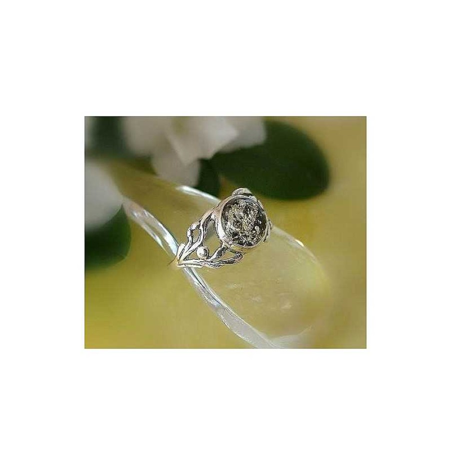 Bernsteinschmuck echt silber | Bernstein Ring Silber 925 Ohrringe Gr N Rund Sterlingsilber Br326