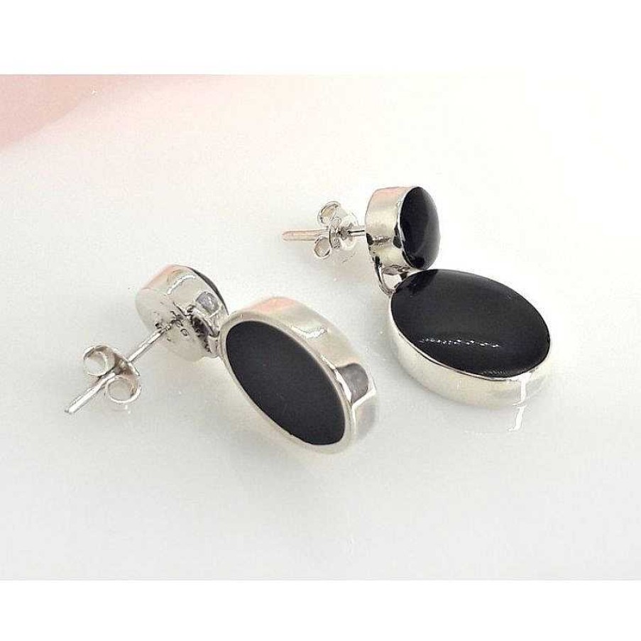 Silberschmuck echt silber | Ohrstecker Mit Onyx Silber 925 Se163