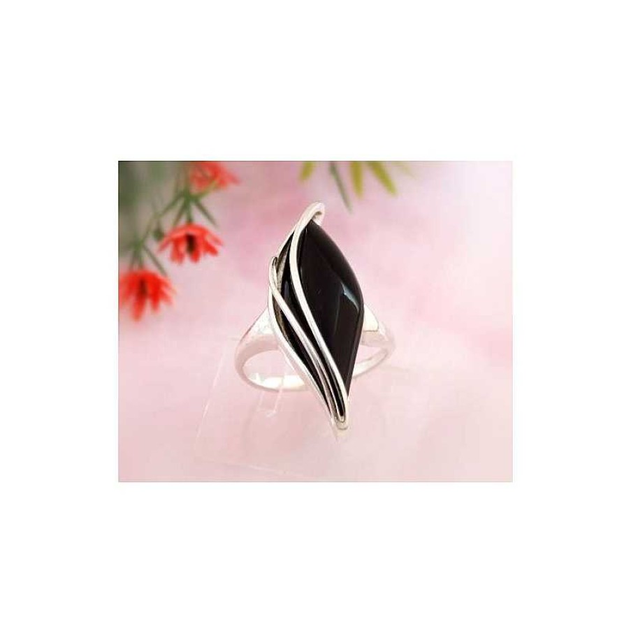 Silberschmuck echt silber | Onyx Ring Silber 925 Onyxschmuck Se55