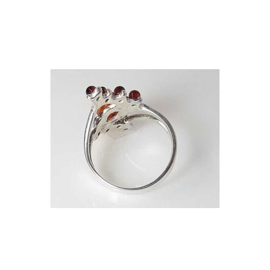 Bernsteinschmuck echt silber | Bernsteinschmuck - Bernstein-Ring Silber-925 (Cd05)