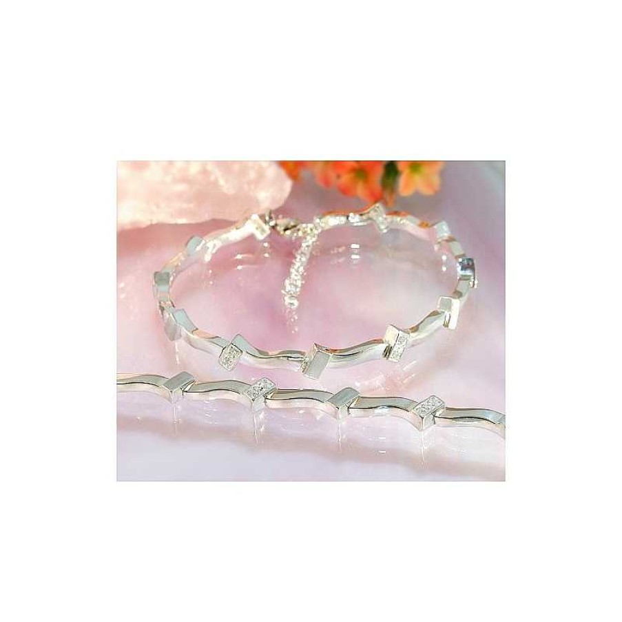 Silberschmuck echt silber | Silber Damen Armband 17,5 Cm Silber-925 (Sa88)