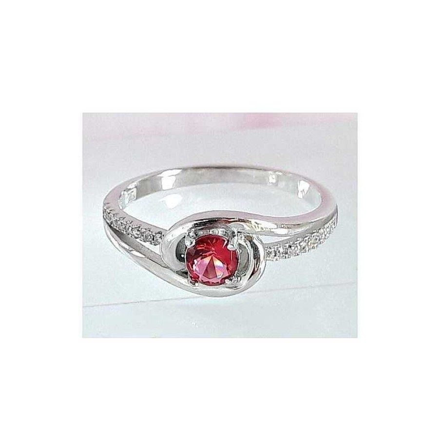 Silberschmuck echt silber | Ring Silber 925 Zirkonia Rot Silberschmuck Ss116